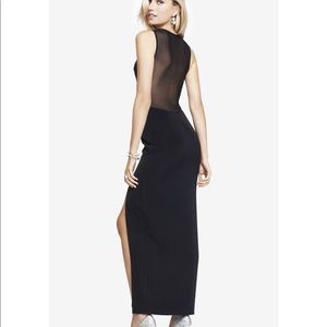 Express Black Mesh Sheer Cut Out Maxi Dress